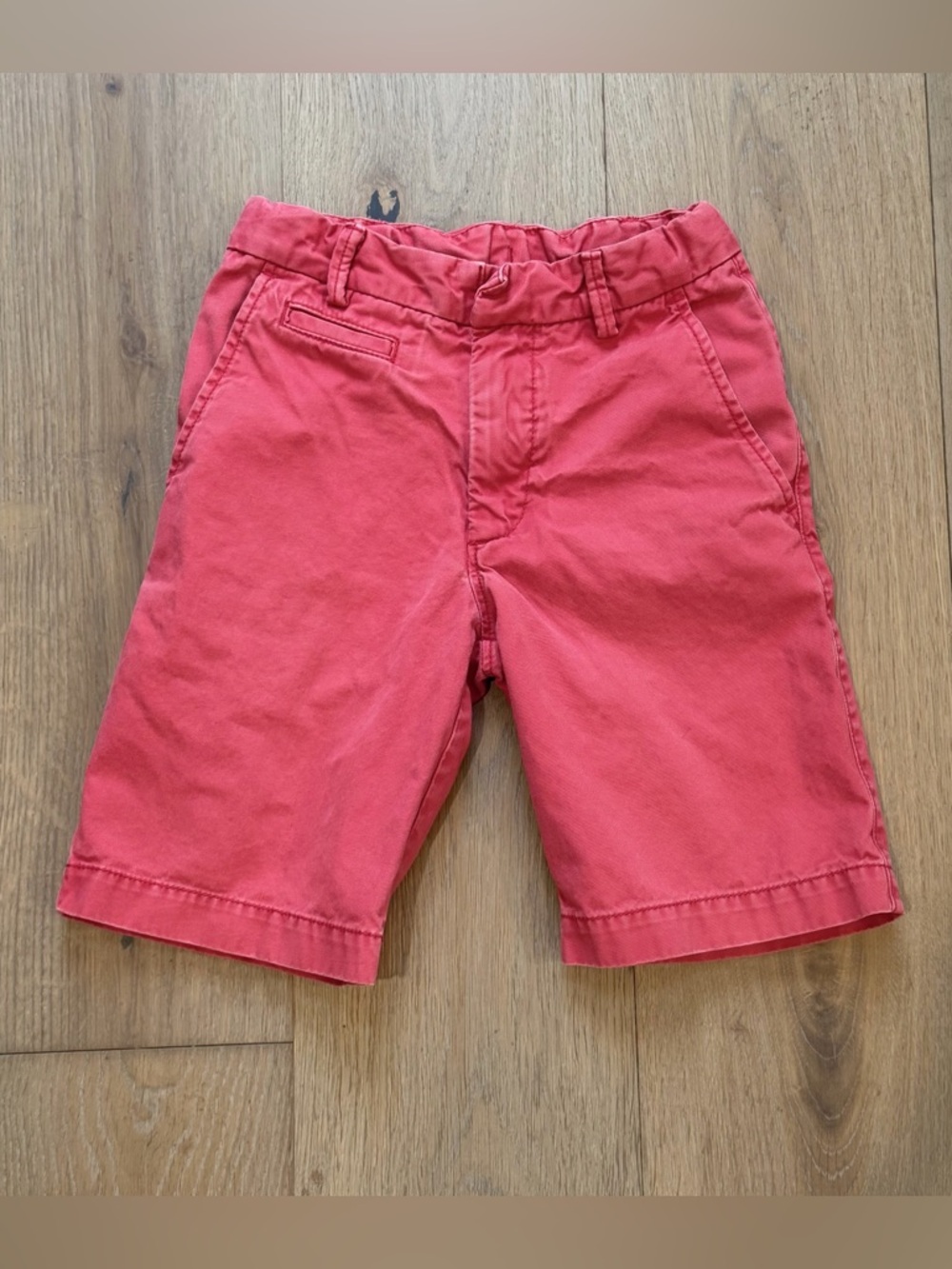 Gap boys 8 reg cotton chino shorts pink-red